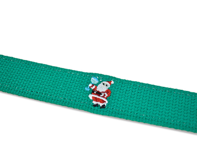 Santa Salud: Embroidered Belt - Green