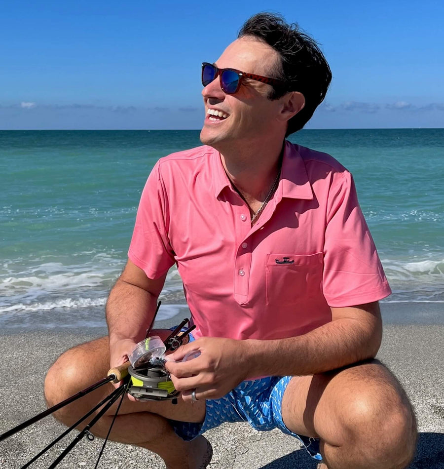 Tarpon Travels: Upcycled Club Polo - White