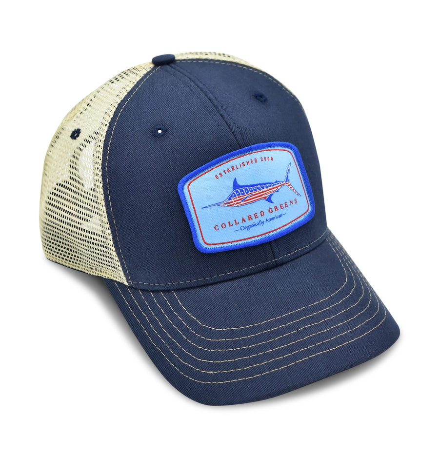 American Marlin: Badged Trucker Cap - Navy