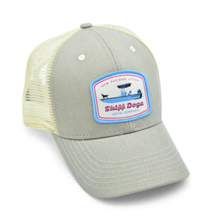 Skiff Dogs Logo: Badged Trucker Cap - Cattail