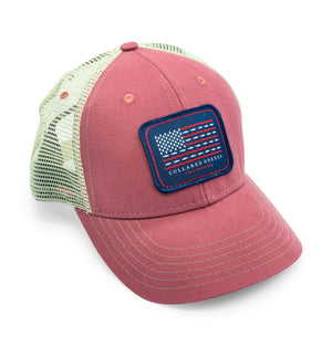 Trout Flag: Badged Trucker Cap - Port Side Red