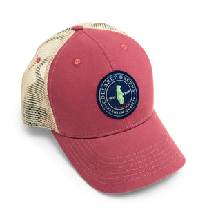 CG Logo: Badged Trucker Cap - Port Side Red