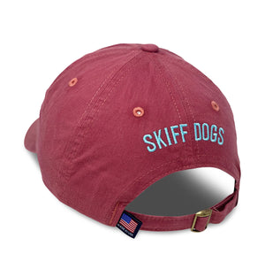 Hang Ten Hound: Embroidered Twill Cap - Port Side Red