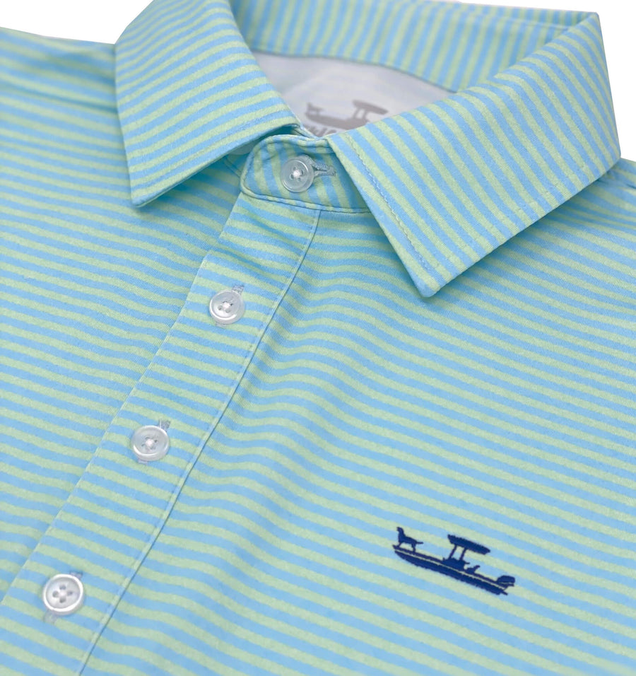 Skiff Dogs: Slack Tide Polo - Mint/Light Blue