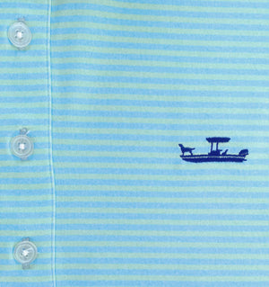 Skiff Dogs: Slack Tide Polo - Mint/Light Blue