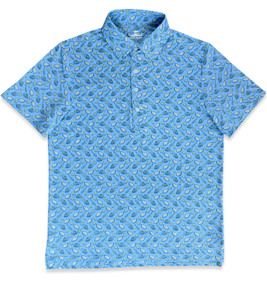 Oyster Affair: Upcycled Club Polo - Light Blue