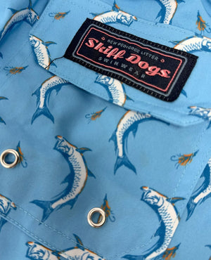 Tarpon Tricks: Swim Trunks - Turquoise