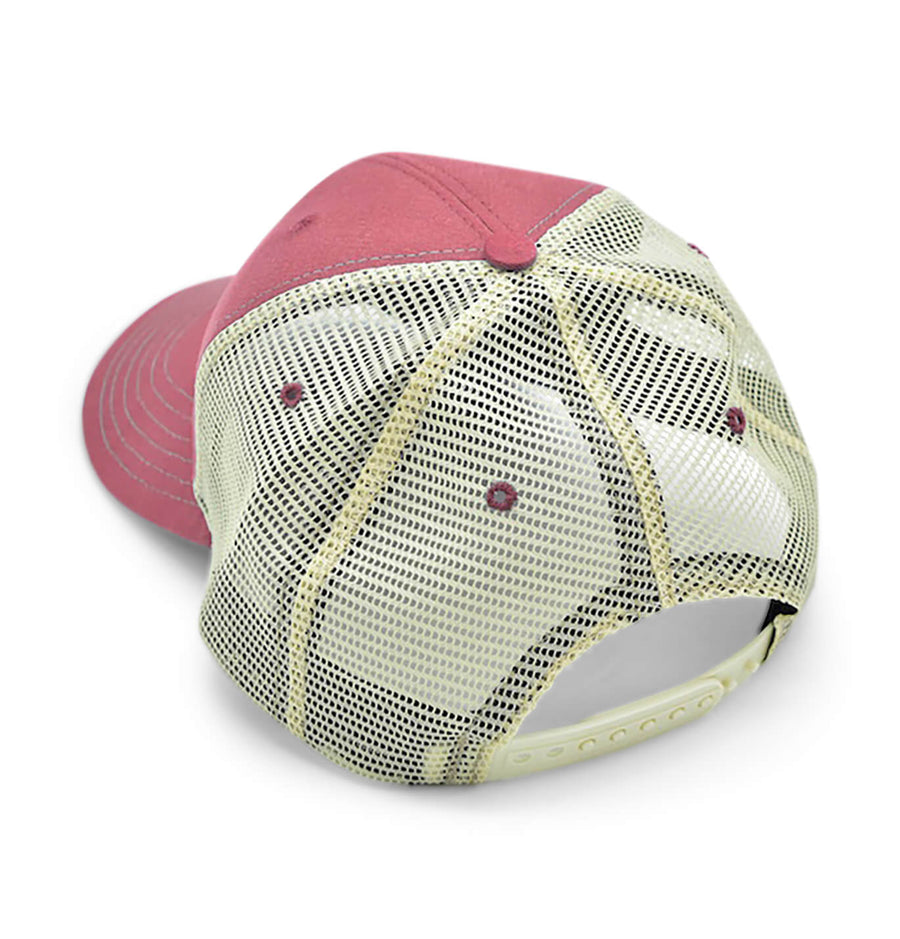 Skiff Dogs Logo: Badged Trucker Cap - Port Side Red