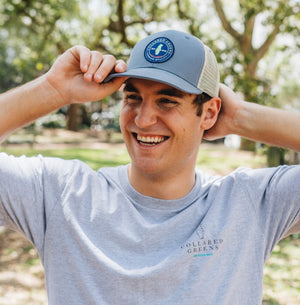 Pointer Surfer: Badged Trucker Cap - Navy