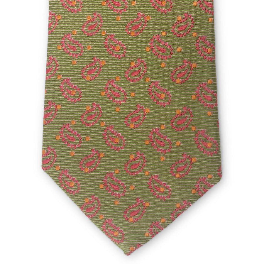 Bespoke Paisley Dot: Tie - Green