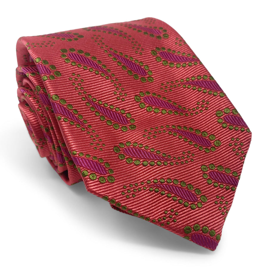 Bespoke Paisley Passing: Tie - Pink