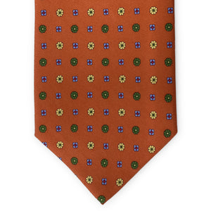 Flower Foulard: Tie - Orange