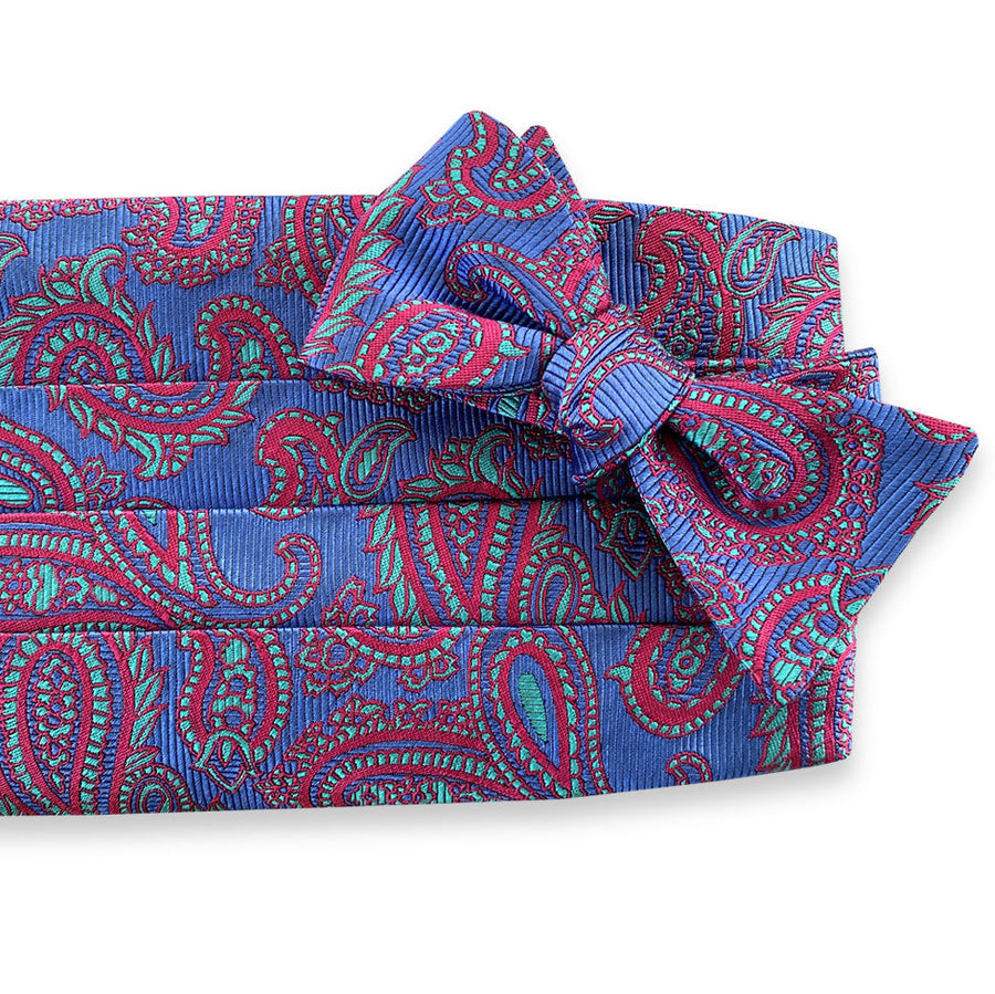 Paisley: Cummerbund Set - Lavender/Aqua