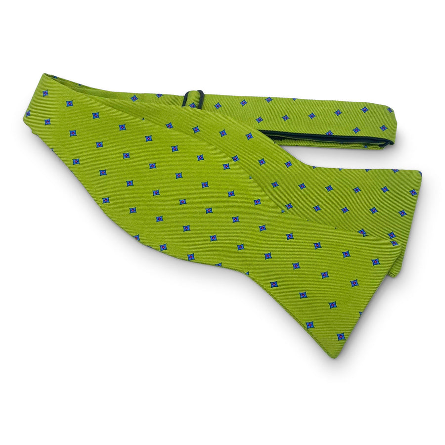 Square Foulard: Bow - Green/Blue