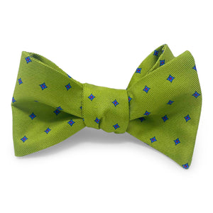 Square Foulard: Bow - Green/Blue