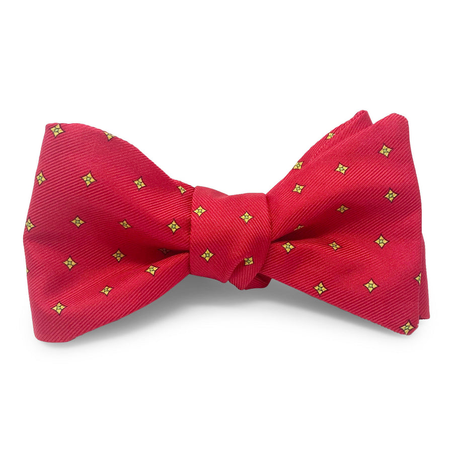 Square Foulard: Bow - Red/Yellow