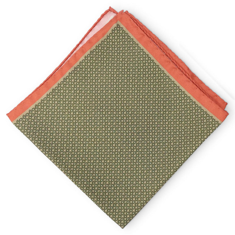 Tiny Pine: Silk Pocket Square - Tan