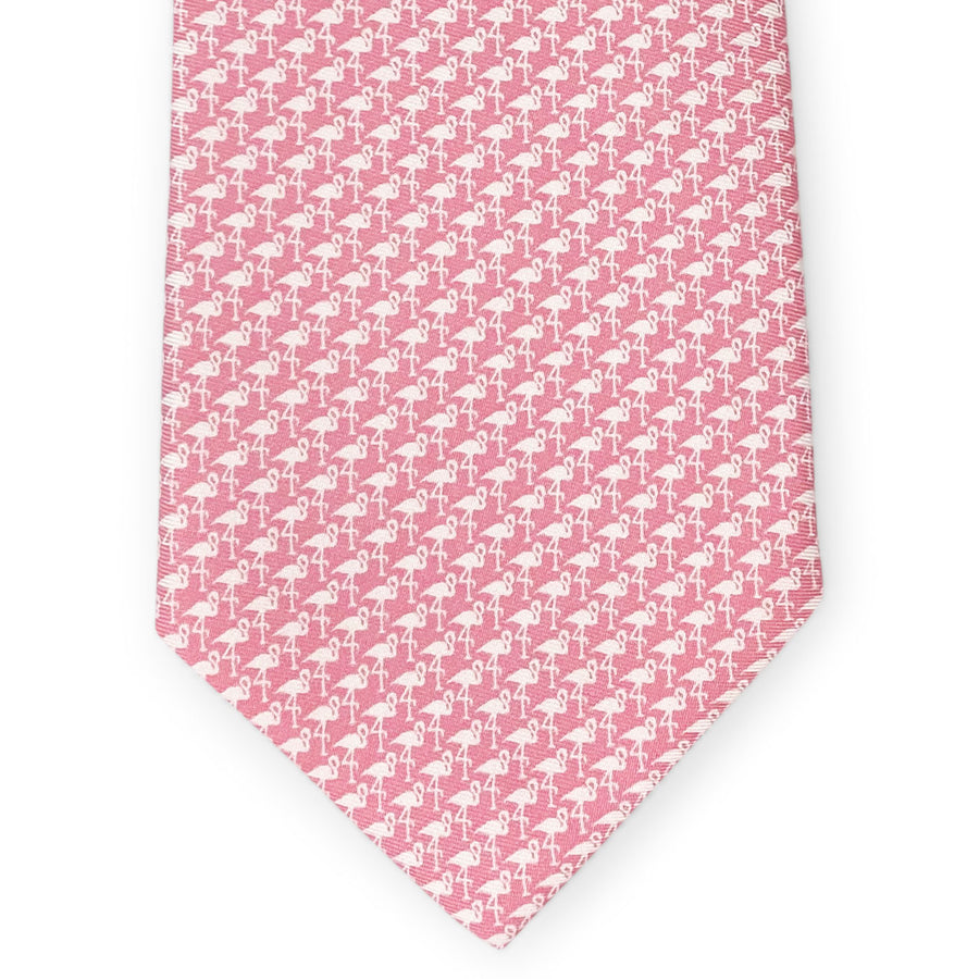 Flamingo Silhouette: Tie - Fuchsia