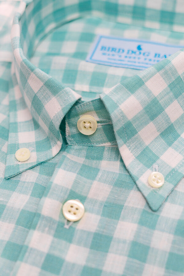 Searle: Linen Shirt - Mint – Collared Greens