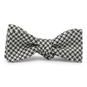 Gatsby Houndstooth: Bow Tie - Black