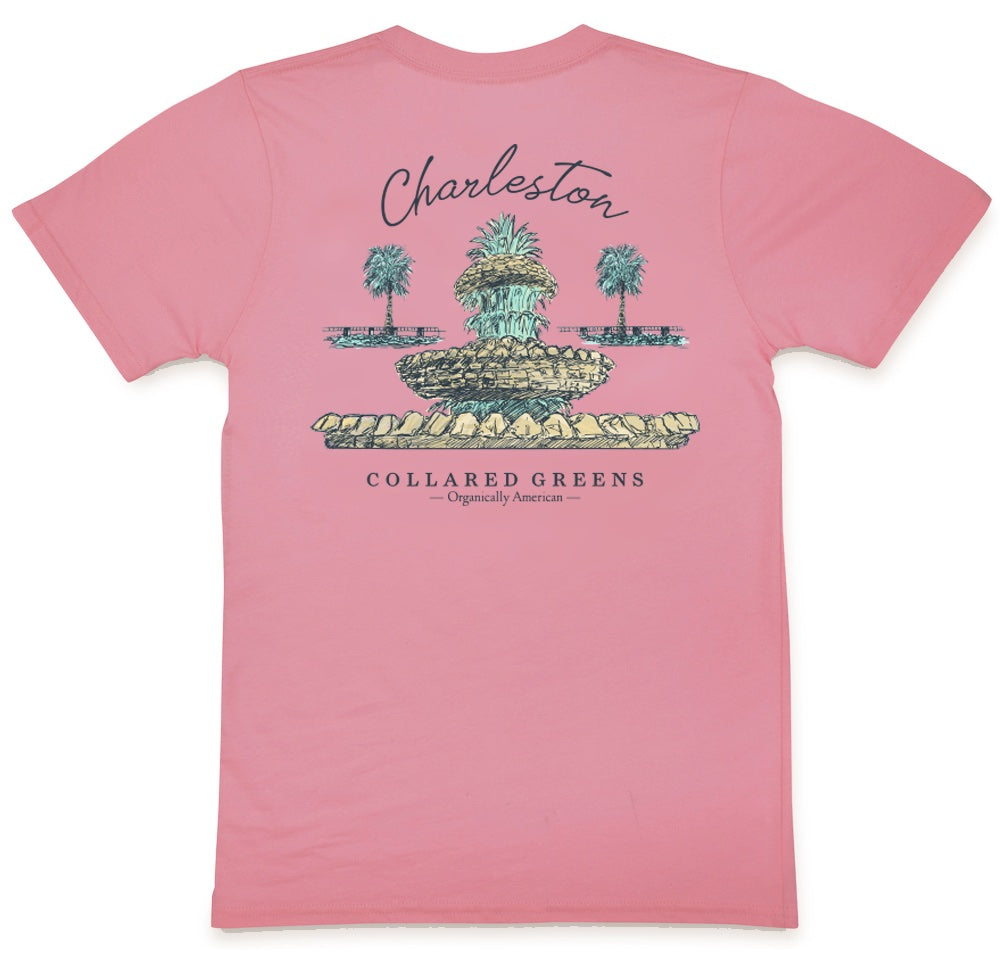 High Tide: Short Sleeve T-Shirt - Pink – Collared Greens