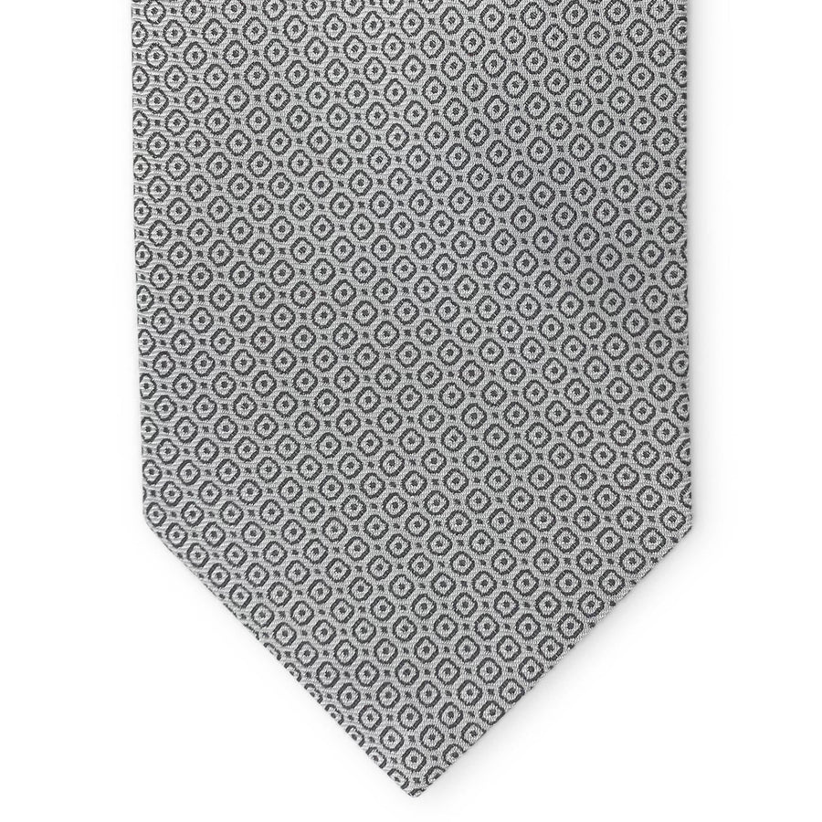 Circle Dot: Tie - Silver/Black