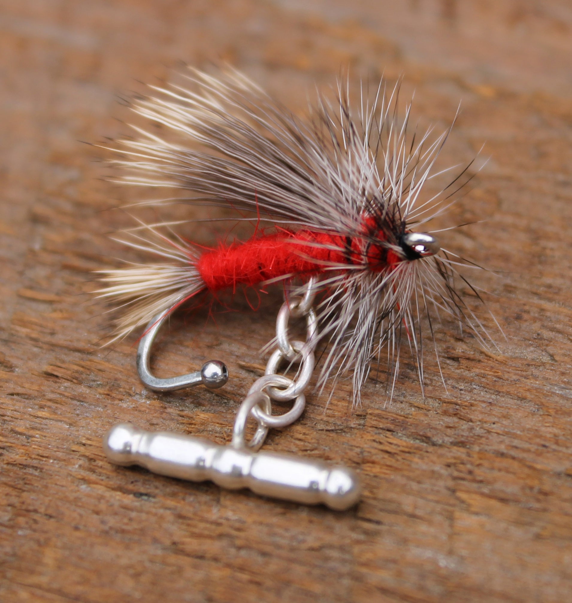 Red Stimulator Fly-Link Set  Cufflinks - Fly Fishing – Collared Greens