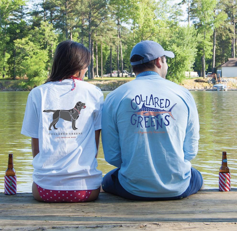 Charleston Rod & Reel: Short Sleeve T-Shirt - Steel Blue